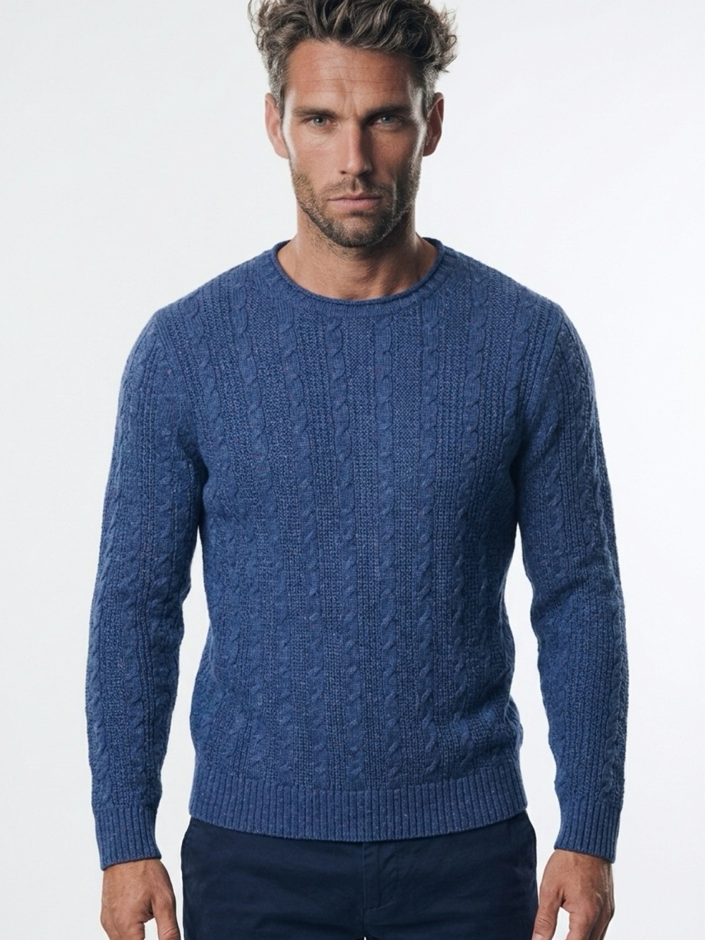 VINEYARD VINES | Dark Blue Cable Knit Chunky Sweater Men’s Size Medium